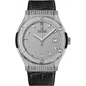 Réplique Hublot Classic Fusion Titane Pavé Complet 42mm 511.NX.9010.LR.1704