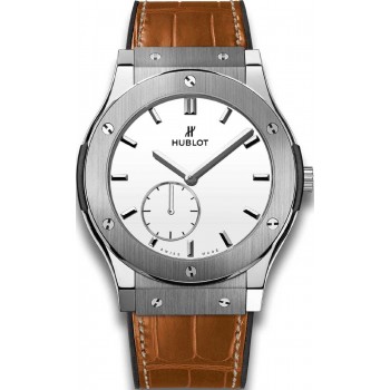 Réplique Hublot Classic Fusion Ultra-Mince Titane Blanc Brillant Cadran 515.NX.2210.LR