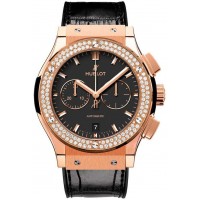 Réplique Hublot Classic Fusion Chronographe Or Rose 18 Carats Pavé 541.OX.1181.LR.1104