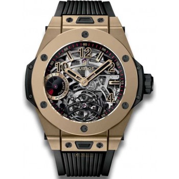 Réplique Hublot Big Bang Tourbillon Réserve de marche 5 jours Full Magic Gold 405.MX.0138.RX