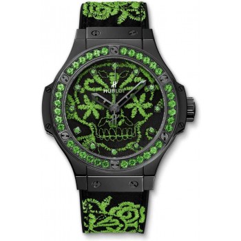 Réplique Hublot Big Bang Broderie Sugar Skull Fluo Vert Malachik 343.CG.6590.NR.1222