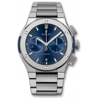 Réplique Hublot Classic Fusion Bracelet Titane Chronographe Bleu 45 mm 520.NX.7170.NX