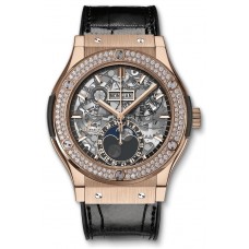 Réplique Hublot Classic Fusion Aerofusion Phase de Lune Roi Or Diamants 517.OX.0180.LR.1104