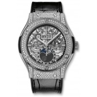 Réplique Hublot Classic Fusion Aerofusion Moonphase Titanium Pave 517.NX.0170.LR.1704