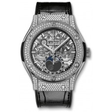 Réplique Hublot Classic Fusion Aerofusion Moonphase Titanium Pave 517.NX.0170.LR.1704