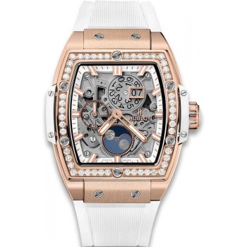 Réplique Hublot Spirit of Big Bang Moonphase King Or Blanc Diamants 42mm