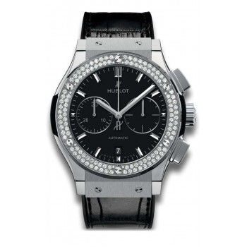 Réplique Hublot Classic Fusion Chronographe Titane Diamants 521.NX.1171.LR.1104