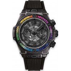 Réplique Hublot Big Bang Unico All Black Sapphire Rainbow 411.JB.4901.RT.4099