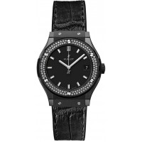 Réplique Hublot Classic Fusion Diamants Magiques Noirs 33mm Quartz 581.CM.1171.LR.1104