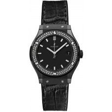 Réplique Hublot Classic Fusion Diamants Magiques Noirs 33mm Quartz 581.CM.1171.LR.1104