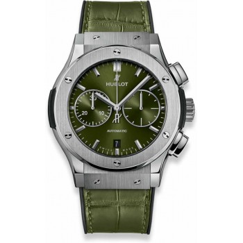 Réplique Hublot Classic Fusion Chronographe Titane Vert 45mm 521.NX.8970.LR