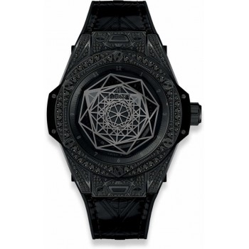 Réplique Hublot Big Bang Sang Bleu All Black Pave 39mm 465.CS.1114.VR.1700.MXM18