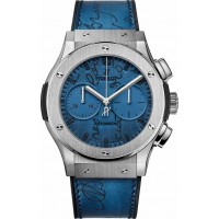 Réplique Hublot Classic Fusion Chornographe Berluti Scritto Bleu Océan 521.NX.050B.VR.BER18