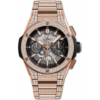 Réplique Hublot Big Bang Rose 'King' Or Pavé Diamants Intégral Bracelet 42mm 451.OX.1180.OX.3704