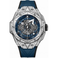 Réplique Hublot Big Bang Unico Sang Bleu II Pavé Bleu Titane 418.NX.5107.RX.1604.MXM20