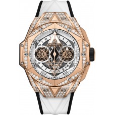 Réplique Hublot Big Bang Sang Bleu II King Or Blanc Pavé 418.OX.2001.RX.1604.MXM20