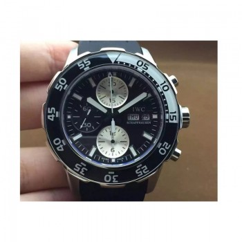 Réplique IWC Aquatimer IW3767 cadran noir en acier inoxydable