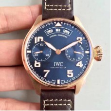 Réplique IWC Big Pilot du calendrier annuel Le Petit Prince IW502701 en or rose avec cadran bleu