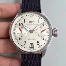 Réplique IWC Big Pilot Bund Bundle IW500432 Deutschen Fussball Argent Cadran Argent