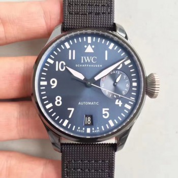 Réplique IWC Big Pilot Edition Boutique Rodeo Drive IW502003 en acier inoxydable avec cadran bleu