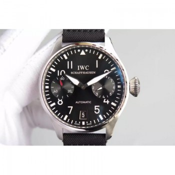 Réplique IWC Big Pilot IW500910 Cadran Noir en acier inoxydable avec réserve de marche