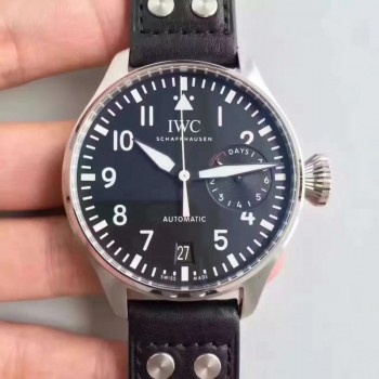 Réplique IWC Big Pilot IW500912 cadran noir en acier inoxydable