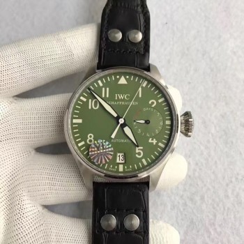 Réplique IWC Big Pilot Zeeg Cerlati IW500407 Cadran Vert En Acier Inoxydable