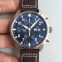 Réplique IWC Pilot Chronographe Edition Le Petit Prince IW377714 Cadran Bleu En Acier Inoxydable