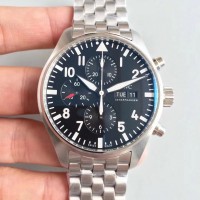 Réplique IWC Pilot Chronographe Edition Le Petit Prince IW377717 Cadran Noir En Acier Inoxydable