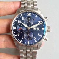 Réplique IWC Pilot Chronographe Edition Le Petit Prince IW377717 Cadran Bleu En Acier Inoxydable