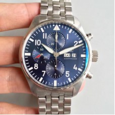 Réplique IWC Pilot Chronographe Edition Le Petit Prince IW377717 Cadran Bleu En Acier Inoxydable