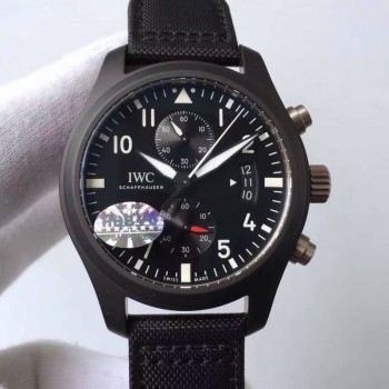 Réplique IWC Pilot Chronograph Top Gun IW388007 Cadran Noir En Céramique