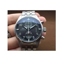 Réplique IWC Pilot IW3878 Chronographe Cadran Noir En Acier Inoxydable