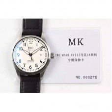 Réplique IWC Pilot Mark XVIII IW327002 Cadran Blanc En Acier Inoxydable