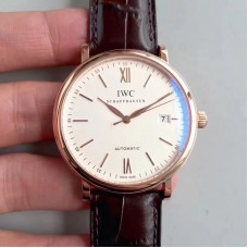 Réplique IWC Portofino Automatico IW356504 Cadran Blanc Or Rose