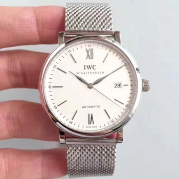 Réplique IWC Portofino Automatico IW356505 Cadran Blanc En Acier Inoxydable