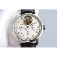 Replique IWC Portuguese Tourbillon Mystere Retrograde IW504601 Cadran Blanc Réserve Acier Inoxydable