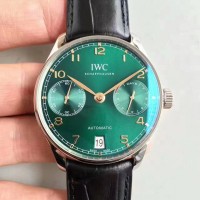 Réplique IWC Portugieser 7 Days IW500708 Cadran Vert En Acier Inoxydable