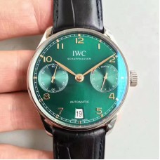 Réplique IWC Portugieser 7 Days IW500708 Cadran Vert En Acier Inoxydable