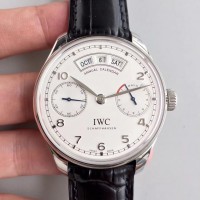 Réplique IWC Portugieser annuel IW503501 cadran blanc en acier inoxydable