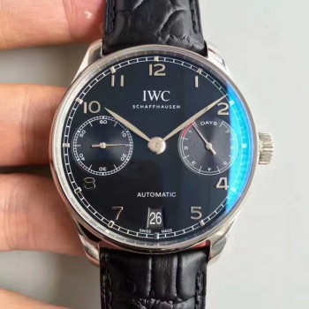 Réplique IWC Portugieser IW500703 Cadran Noir En Acier Inoxydable