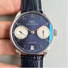 Réplique IWC Portugieser Laureus IW500112 Cadran Bleu En Acier Inoxydable