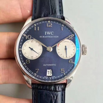 Réplique IWC Portugieser Laureus IW500112 Cadran Bleu En Acier Inoxydable