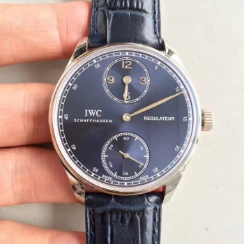 Réplique IWC Portugieser Regulateur IW544401 Cadran Bleu En Acier Inoxydable