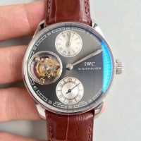 Réplique IWC Portugieser IW544603 de régulateur en acier inoxydable cadran anthracite