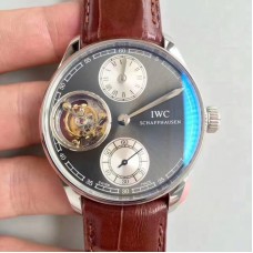 Réplique IWC Portugieser IW544603 de régulateur en acier inoxydable cadran anthracite