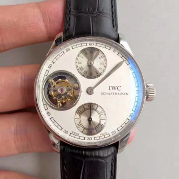 Réplique IWC Portugieser IW544603  Tourbillon de cadran blanc en acier inoxydable de régulateur