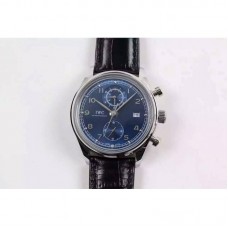 Réplique IWC Portuguese Chronograph Classic IW390403 Cadran Bleu en acier inoxydable