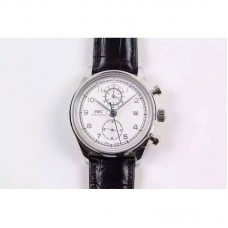 Replique IWC Portuguese Chronograph Classic IW390403 Cadran Blanc en acier inoxydable