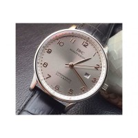 Réplique IWC Portuguese Cadran Gris Acier Inoxydable Gris Marqueurs En Or Rose